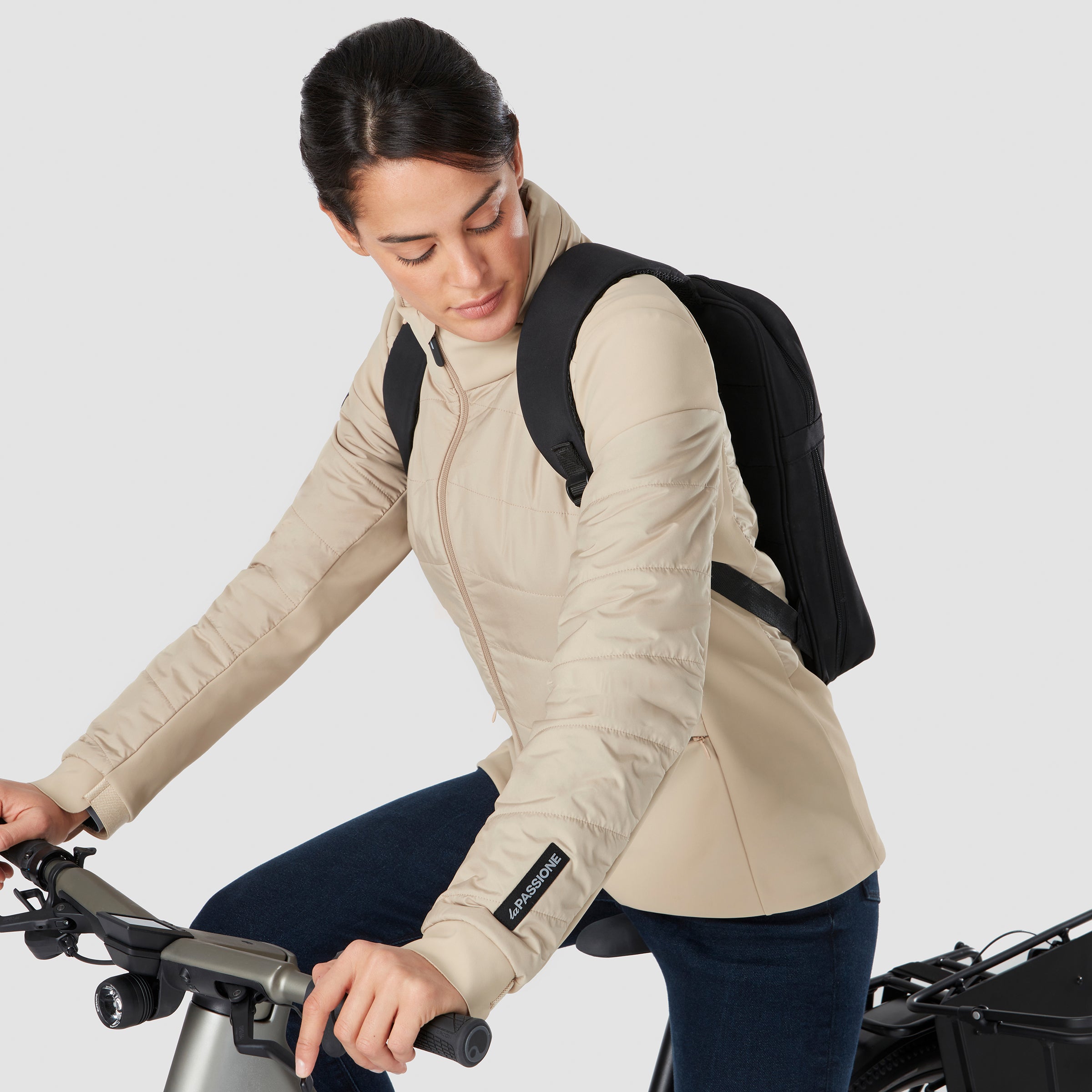 Commuter Insulated Jacket Sand: Women's Cycling Clothing – La
