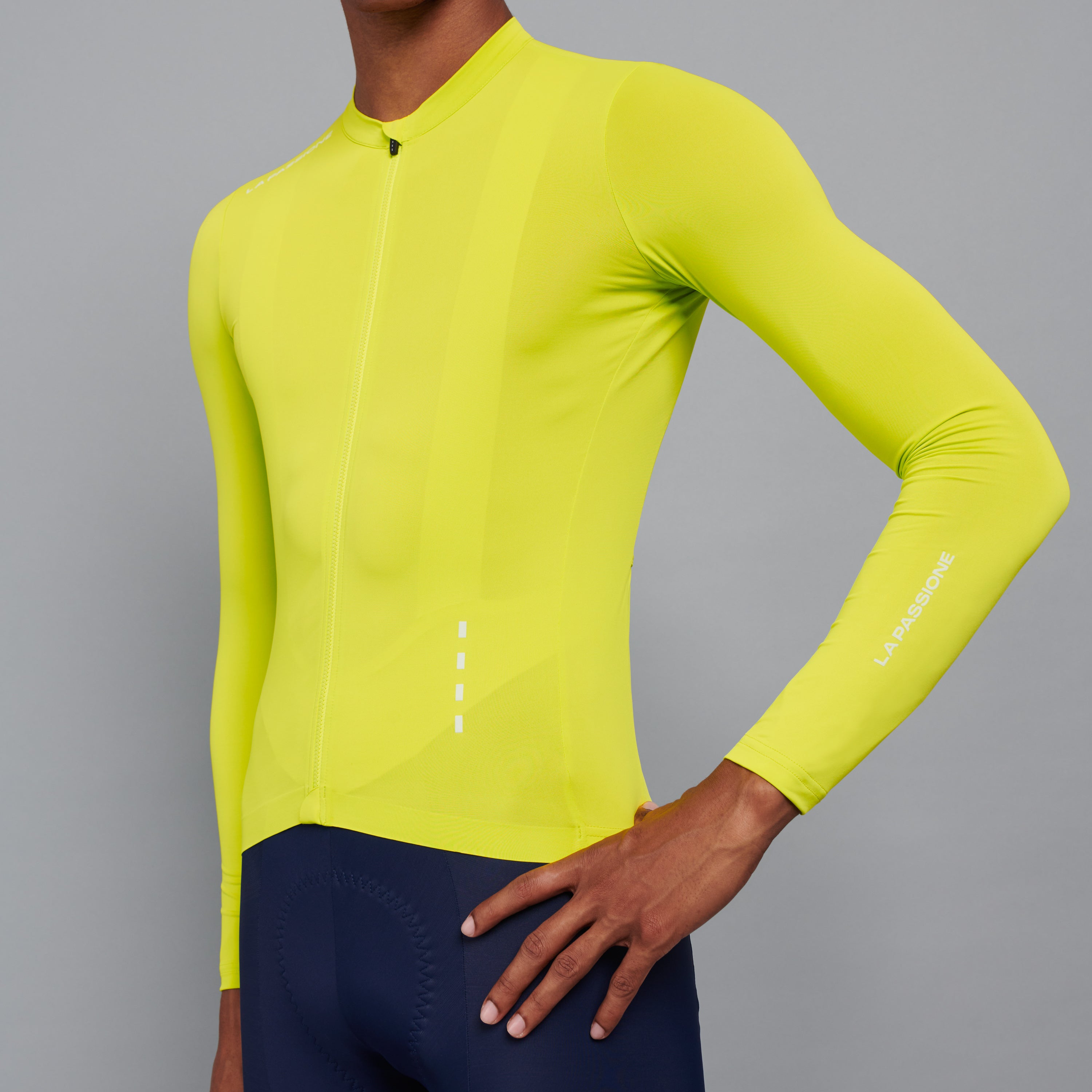 PSN Evo Long Sleeve Jersey Beat Lime | Men's Cycling Clothing La 